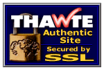 Thawte Authentic Site: Secured by SSL